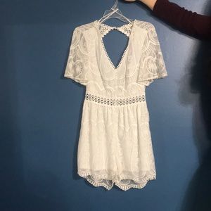 White lace romper